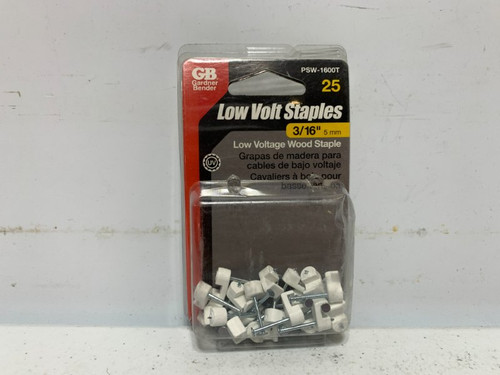 Gardner Bender PSW-1600T Low Volt Staple 3/16" Polyethylene (lot of 25)