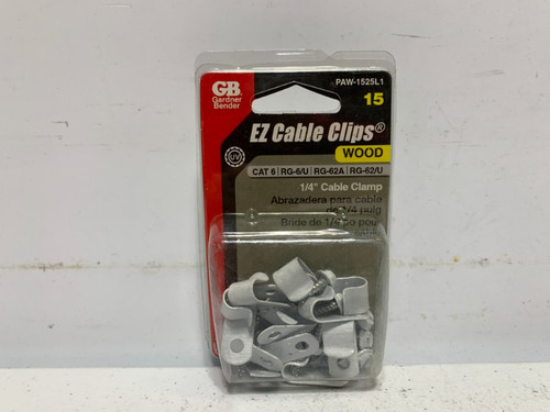 Gardner Bender PAW-1525L1 Cable Clip 1/4" Aluminum (lot of 15)
