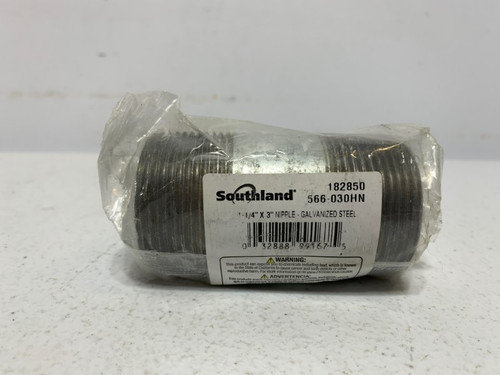 Southland 566-030HN Pipe Nipple 1-1/4" x 3" Galvanized Steel