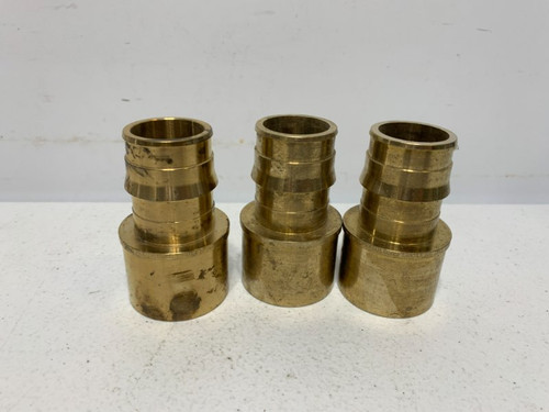 Rehau 1-1/2\" x 1\" PEX Fitting Brass Adapter (lot of 3)