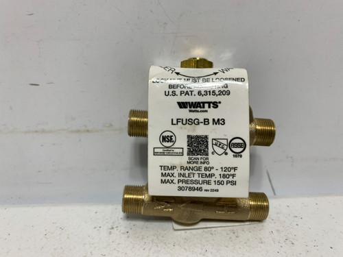 Watts LFUSG-B M3 Mixing Valve 3/8" 80-120 degF 150 PSI