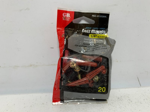 Gardner Bender PEC-31525WA Coaxial Cable Clamp 1/4" (lot of 15)