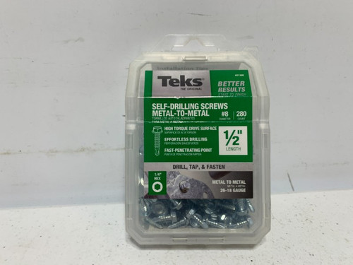 Teks 21308 Self-Drilling Screw #8 1/2" Zinc Hex Head (lot of 100)