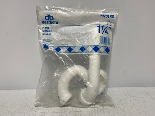 Dearborn P9701BG P-Trap 1-1/4" White Polypropylene