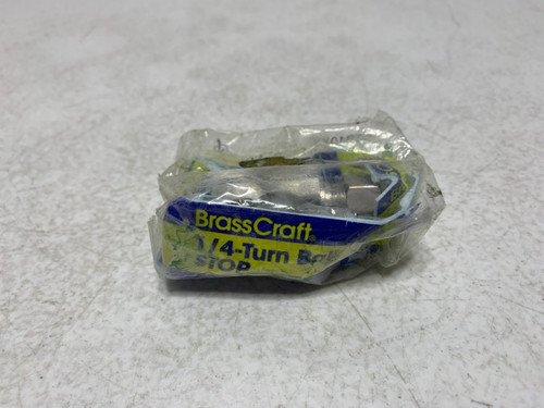 Brass Craft KTR10X C Ball Stop 1/4 Turn 3/8" FIP x 3/8" OD Chrome