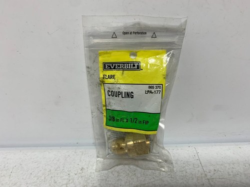 Everbilt LFA-177 Brass Flare Coupling 3/8" FL x 1/2" FIP