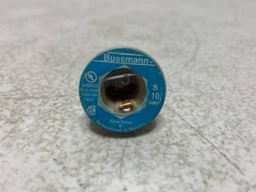 Cooper Bussmann S-10 Plug Fuse 10A 125V Time Delay