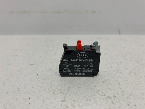 Pilla PILNCCB Normally Closed Contact Block 10A 600VAC 120-240V 24VDC (lot of 6)