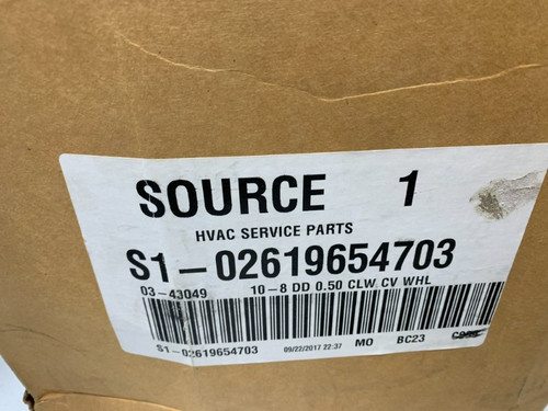 Source 1 S1-02619654703 Blower Wheel 10" x 8" 1/2" Bore CW