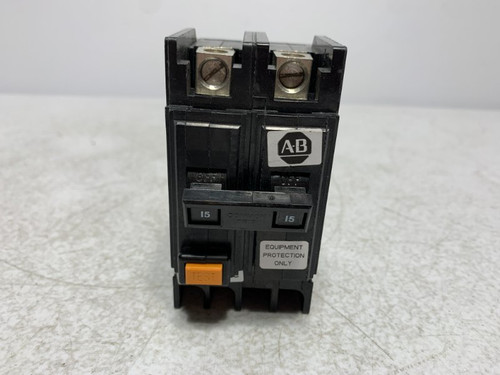 Allen-Bradley 1492-MCEA215 GFEP Circuit Breaker 15A 120/240V 2-Pole