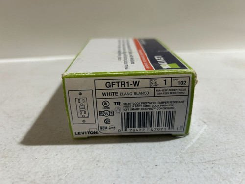 Leviton GFTR1-W GFCI Receptacle 15A 125V