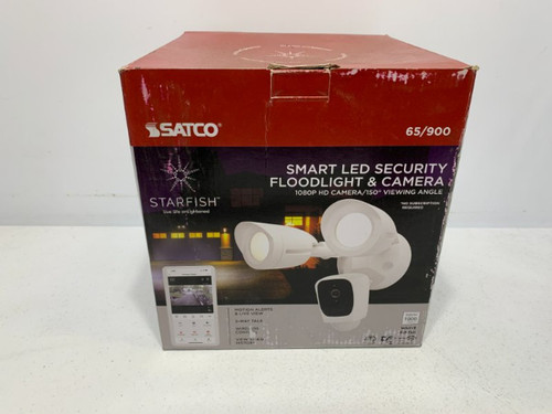 Satco 65/900 Smart LED Security Floodlight Camera 20W 1080P 120-277V
