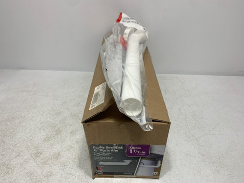 Keeney 104WK Waste Arm 1-1/2" x 15" White Plastic