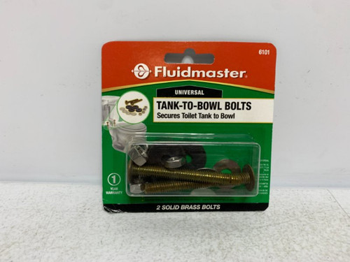 Fluidmaster 6101 Tank-to-Bowl Bolts 2-3/4" 2 Solid Brass Bolts