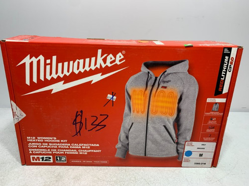 Milwaukee 336G-21M Heated Hoodie Kit Women's M Gray M12 12V