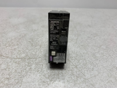 Siemens QF115AN GFCI Circuit Breaker 15A 120V 1-Pole