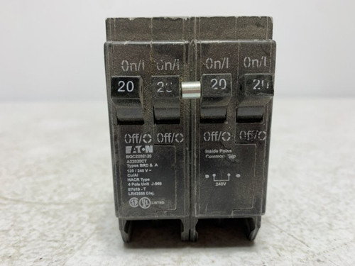 Eaton BQC2202120 Circuit Breaker 20A 120/240V 4-Pole