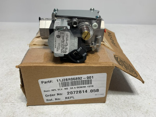White Rodgers 11J28R06892 Gas Valve 24V 0.28A 1/2" NPT 1 Stg