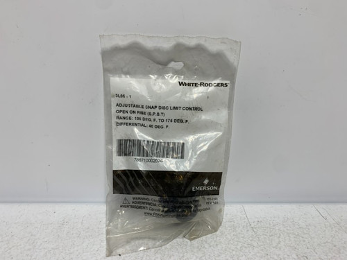 Emerson 3L05-1 Snap Disc Limit Control 135-175F SPST