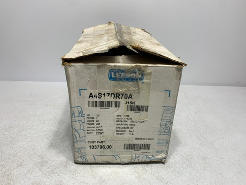 Leeson A4S17DR70A Refrigeration Motor 1/2HP 1Ph 115/230V 1725RPM 48Z