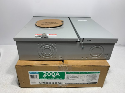 Siemens MM0202B1200RJBX Meter/Main Breaker Combination 200A 120/240V 2-Circuit