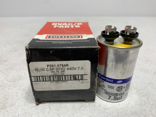 Genteq 27L1053 Run Capacitor 7.5uF 440VAC Round