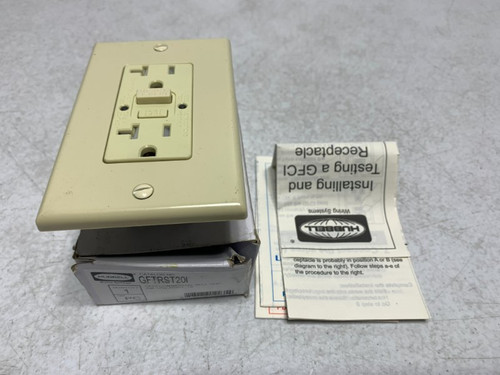 Hubbell GFTRST20I GFCI Receptacle 20A 125V Ivory