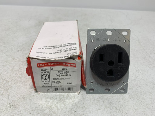 Legrand 3804 Receptacle 50A 250V 2P 3W