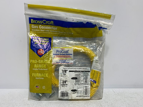 BrassCraft CSSB21-24 P Gas Connector 3/4" ID 24" Length