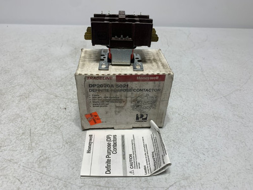 Honeywell DP2020A 5021 Contactor 20A 24V 2-Pole