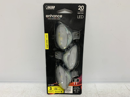 Feit Electric BPBAB/930CA/3 MR16 LED Bulb 2.6W 12V 3000K (lot of 3)