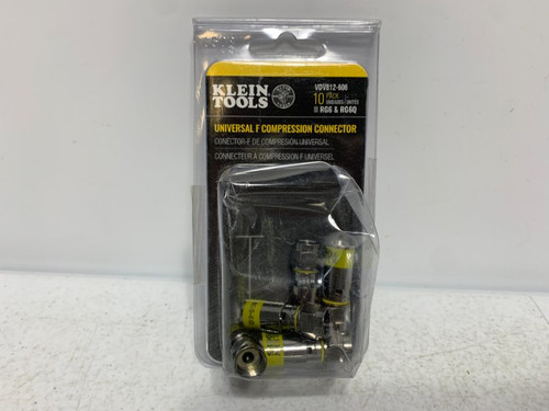 Klein Tools VDV812-606 F-Connector RG6/RG6Q (lot of 6)