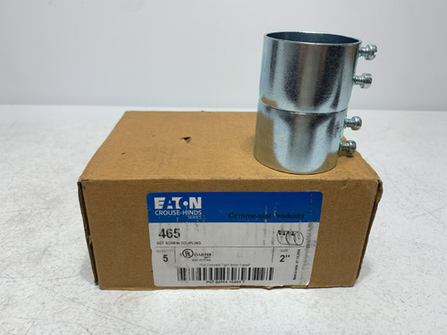 Eaton 465 2" EMT Set Screw Coupling (lot of 5)