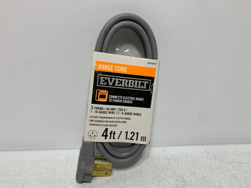 Everbilt 1004 064 607 Range Cord 40A 250V 4ft 3-Prong