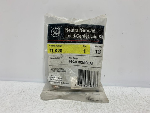 General Electric TLK20 Neutral/Ground Load Center Lug Kit 125A 6-2/0 CU/AL