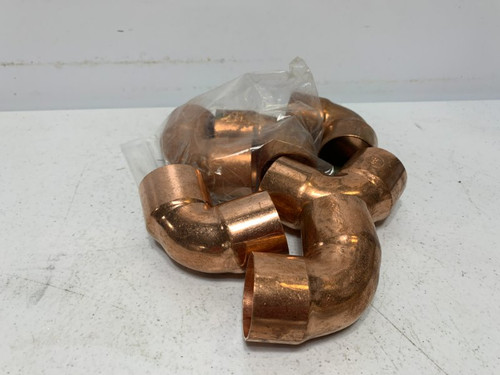 Unbranded 1-1/4" Copper 90-Degree Elbow Fitting (lot of 6)