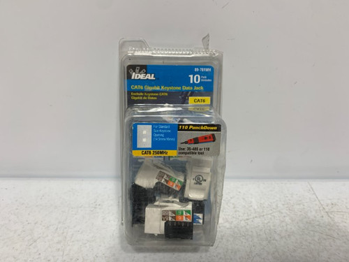 Ideal 89-761WH CAT6 Keystone Data Jack 10 Pack (lot of 4)