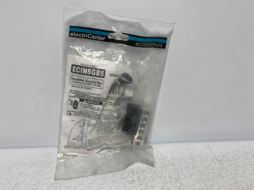 ElectriCenter ECINSGB5 Insulated Ground Bar 5 Positions 100A Max