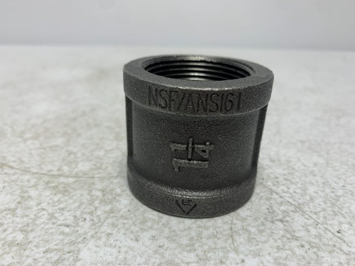 Unbranded 1-1/4" Black Pipe Coupling NSF/ANSI 61 (lot of 4)