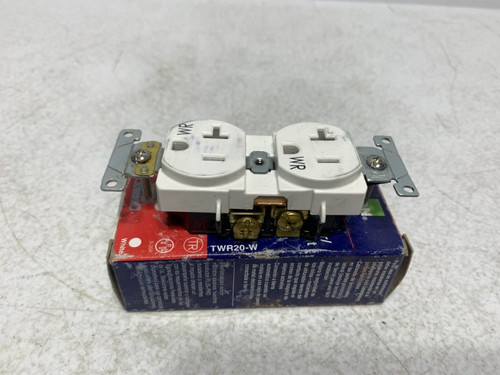 Leviton TWR20-W Duplex Receptacle 20A 125V NEMA 5-20R