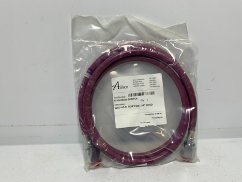 Amico S-HS-06UW-DFDFC4 Oxygen Gas Hose 6' 1/4" Cond WAG-US FDIS*FDIS