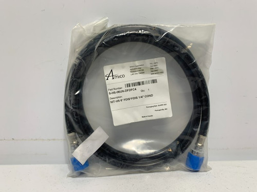 Amico S-HS-06UN-DFDFC4 Oxygen Gas Hose 6' 1/4" Cond