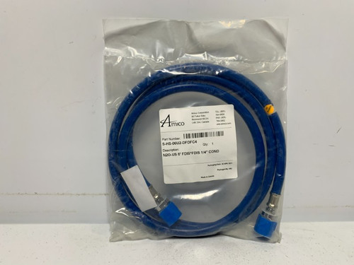 Amico S-HS-06U2-DFDFC4 Oxygen Gas Hose 6' 1/4" Cond