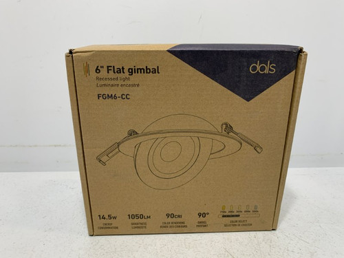 Dals FGM6-CC 6" Flat Gimbal Recessed Light 14.5W 90CRI 120V-347V