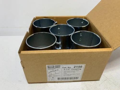 Hubbell 2150 2-1/2" Coupling Set Screw Steel (lot of 5)