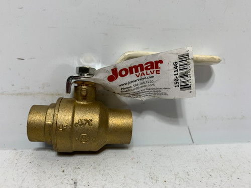 Jomar Valve 150-114G 3/4" Ball Valve 600 WOG Solder