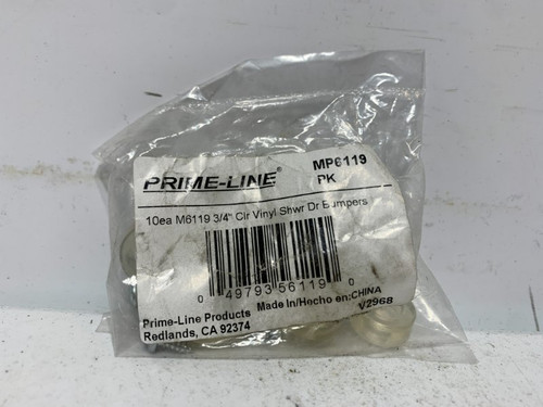 Prime-Line MP6119 Tub Enclosure Door Bumpers 3/4" Clear Vinyl (pk of 10)