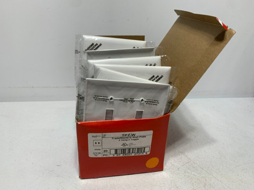 Legrand TP2-W Wall Plate 2-Gang 2-Toggle White (lot of 41)