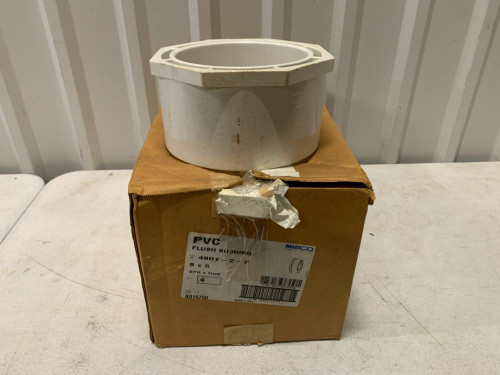 Nibco 4801-2-F PVC Flush Bushing 8" x 6" SPG x HUB (lot of 4)