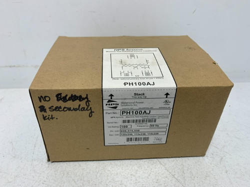 Hammond Power PH100AJ Transformer 100VA 600/575/550V 120x240V